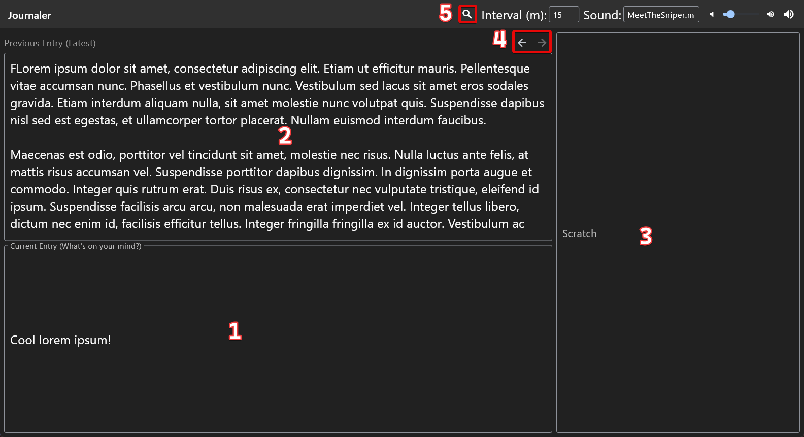 Journaler Interface